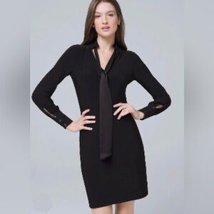NWT White House Black Market Black Long Sleeve Dress